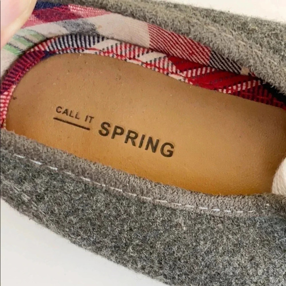 Gray Canvas knit Top Flat Sneakers - Picture 8 of 9